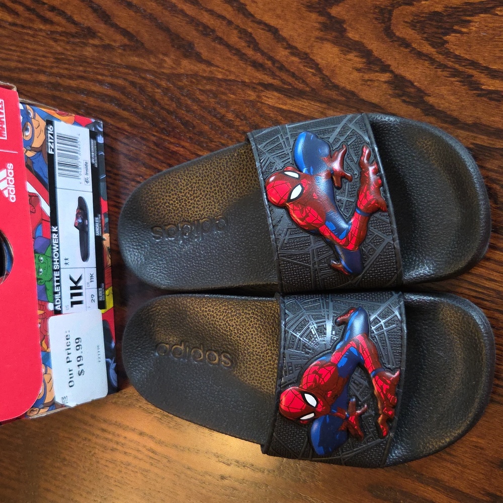 Adidas Spider-Man Slides Size 11